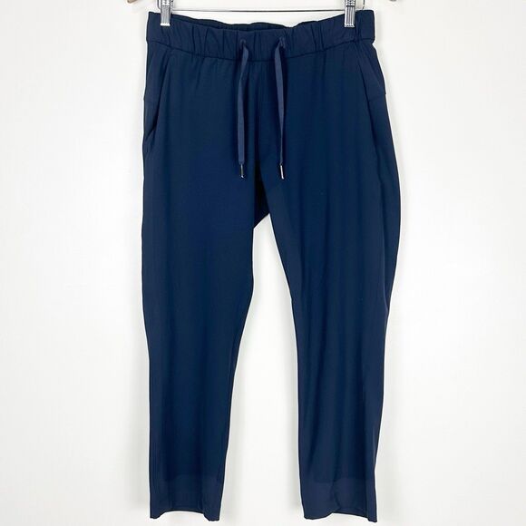 Lululemon Pants Womens On The Fly Crop Woven 23 True Navy